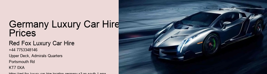 Germany Luxury Car Hire Prices